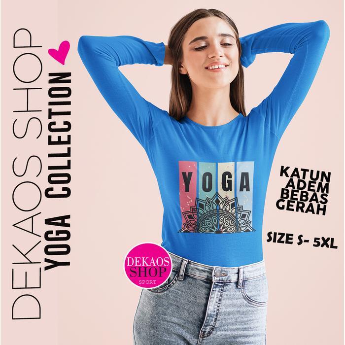 [Banting Harga] DEKAOSSHOP KAOS SENAM YOGA LENGAN PANJANG HIJAB TSHIRT YOGA BAJU YOGA KAOS SENAM