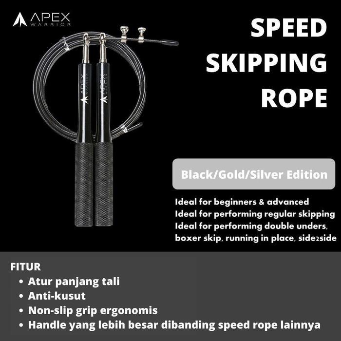 h5sb- Crossfit Skipping Rope Apex Warrior 3M Tali Skipping Speed Rope