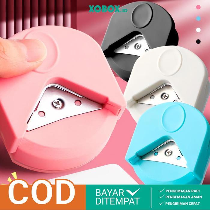 Pemotong Kertas Paper Round Corner Cutter Puncher R4 Pembentuk Sudut Kertas ATK3014