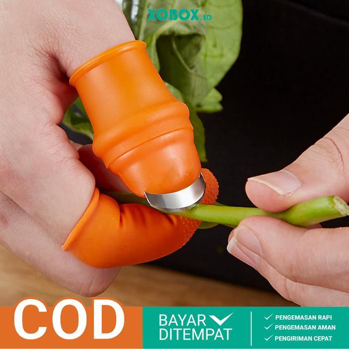 Sarung Jari Jempol Pemotong Sayur Silikon Cover Pisau Sarung Jempol HM1047