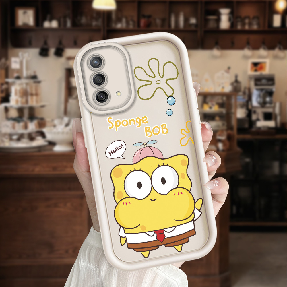 Casing Hp Untuk OPPO A74 A95 4G Case Kesing Protect Phone TY DLJ C8-2488 SpongeBob SquarePants