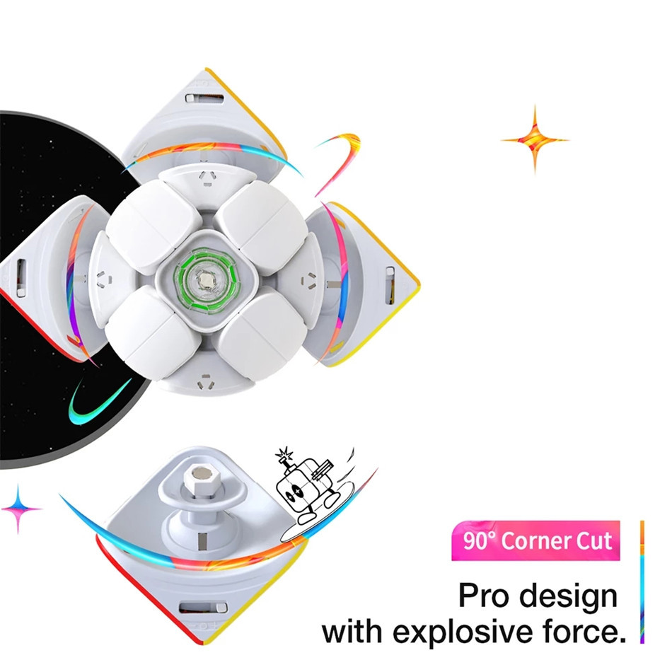 [ECube]GAN251M 251 Pro Air Leap 2x2 Magnetic Magic Speed Cube Professional  2x2x2 Cubo Magico Puzzle