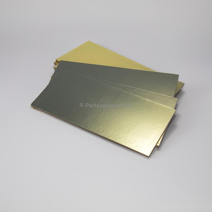 Alas kue tart / Tatakan kue ulang tahun Gold ukuran 10x25 & 10x20 cm