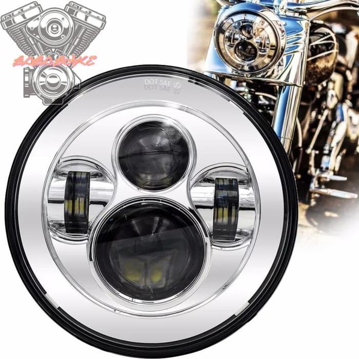 Daymaker 7 inch Chrome Harley dan Rubicon