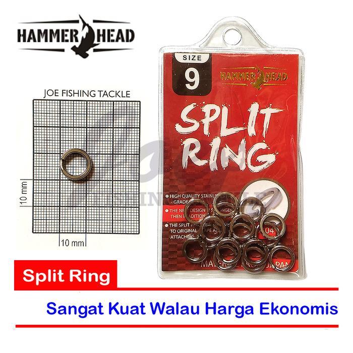 HAMMER HEAD SPLIT RING NO 9 - SILVER