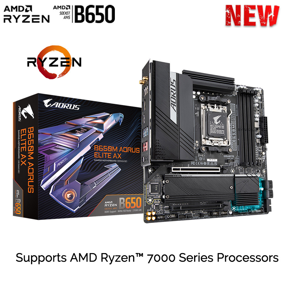 B650 Motherboard AM5 Gigabyte B650M AORUS ELITE AX Double Channel AM5 slot Mainboard MAX-128GB Memor