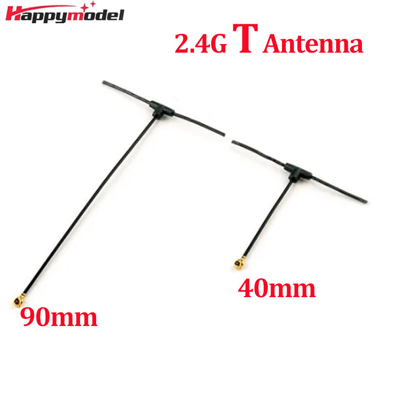 Happymodel 2.4G T Omnidirectional Receiver Antenna 40Mm/90Mm For Elrs Ep1 Rx Ipex1 Compatible With