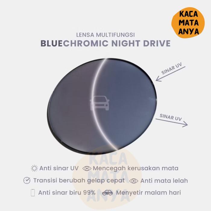 Lensa kacamata Lensa Bluecromic NIGHT Drive