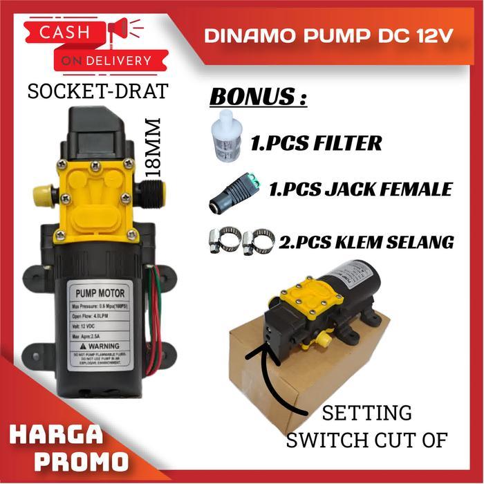 Pompa Air Dc 12V / Dinamo Pompa Sprayer / Cuci Mobil / Motor / S/D