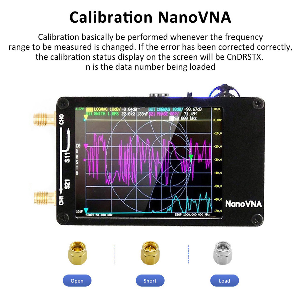 Nanovna-H Upgraded Antenna Vector Network Antenna Analyzer Mf Hf Vhf Uhf With Sd Card Slot