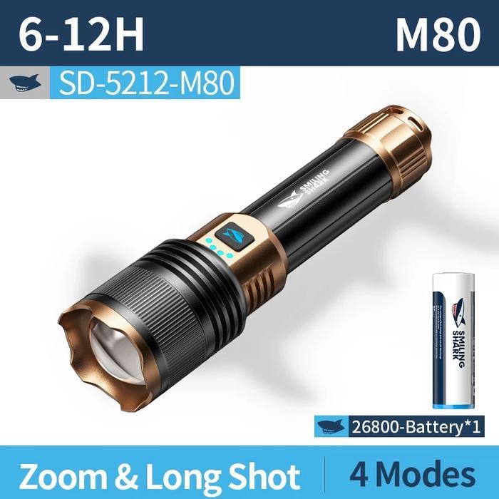 Senter Smiling Shark SD5212 SmilingShark SD 5212 M80 Waterproof Zoom