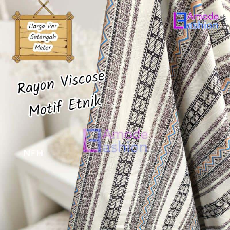 Kain Rayon Viscose Motif Etnik