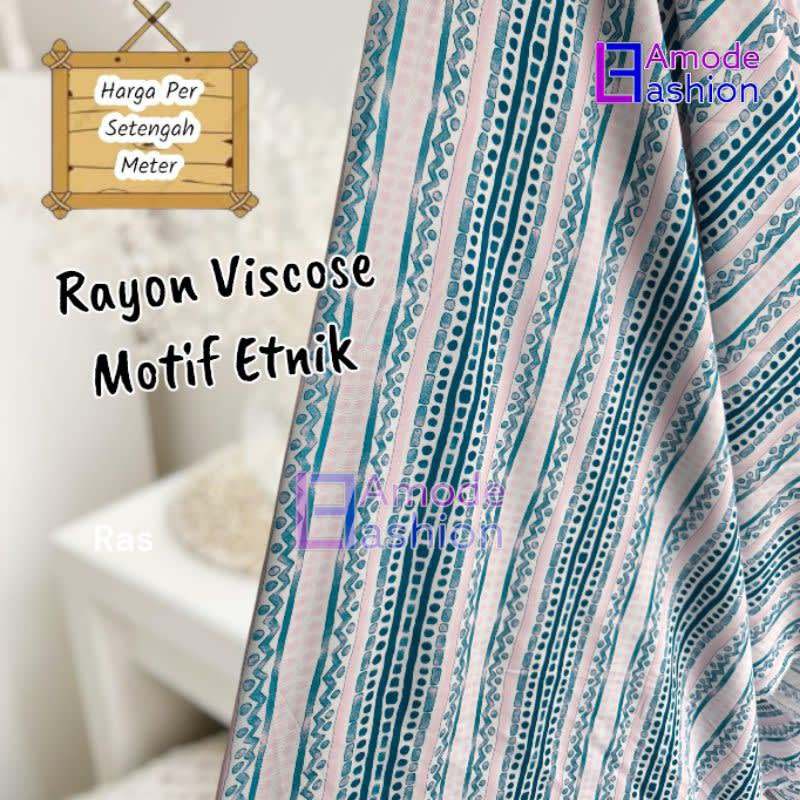 Kain Rayon Viscose Motif Etnik
