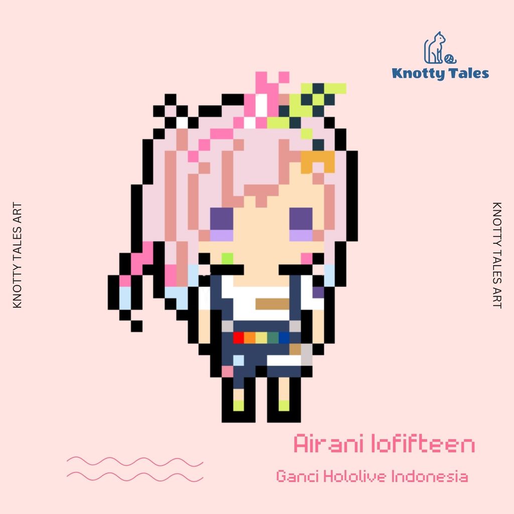 Airani Iofifteen Gantungan Kunci Hololive Indonesia Keychain Merchandise Anime Handmade Knotty Tales