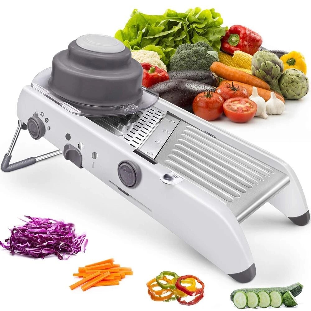 18 Types Adjustable Mandoline Slicer Stainless Steel Vegetable