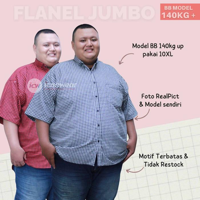 Promo Icw Kemeja Flanel Pria Wanita Jumbo 7Xl Ld 140 Premium Quality Flannel Original