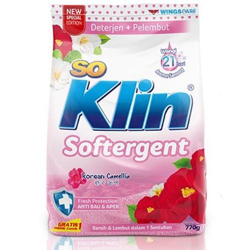 ngmh- Soklin Softergent 770Gr Deterjen Bubuk Sabun Cuci Detergent Powder
