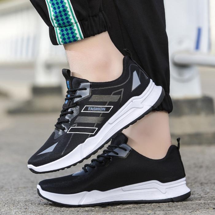 Eiger - Sepatu Sneakers Hitam Pria Sepatu Running Sport Fashion Sepatu Olahraga Sepatu Sekolah Siswa