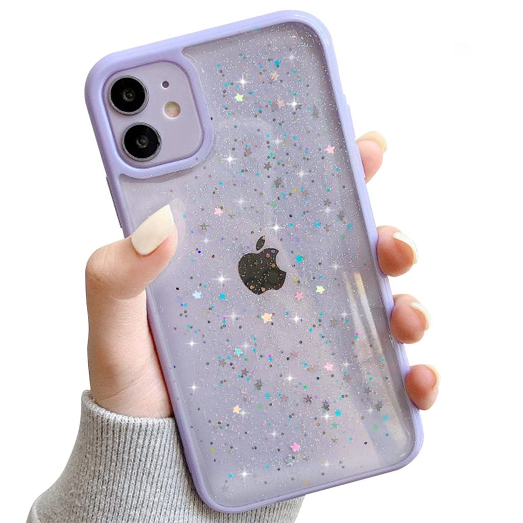 Case ORI iPhone 11 Pro Perempuan/Wanita (Bekas) - Casing HP Iphone 5.7" Clear Sparkly Bling Star Gli
