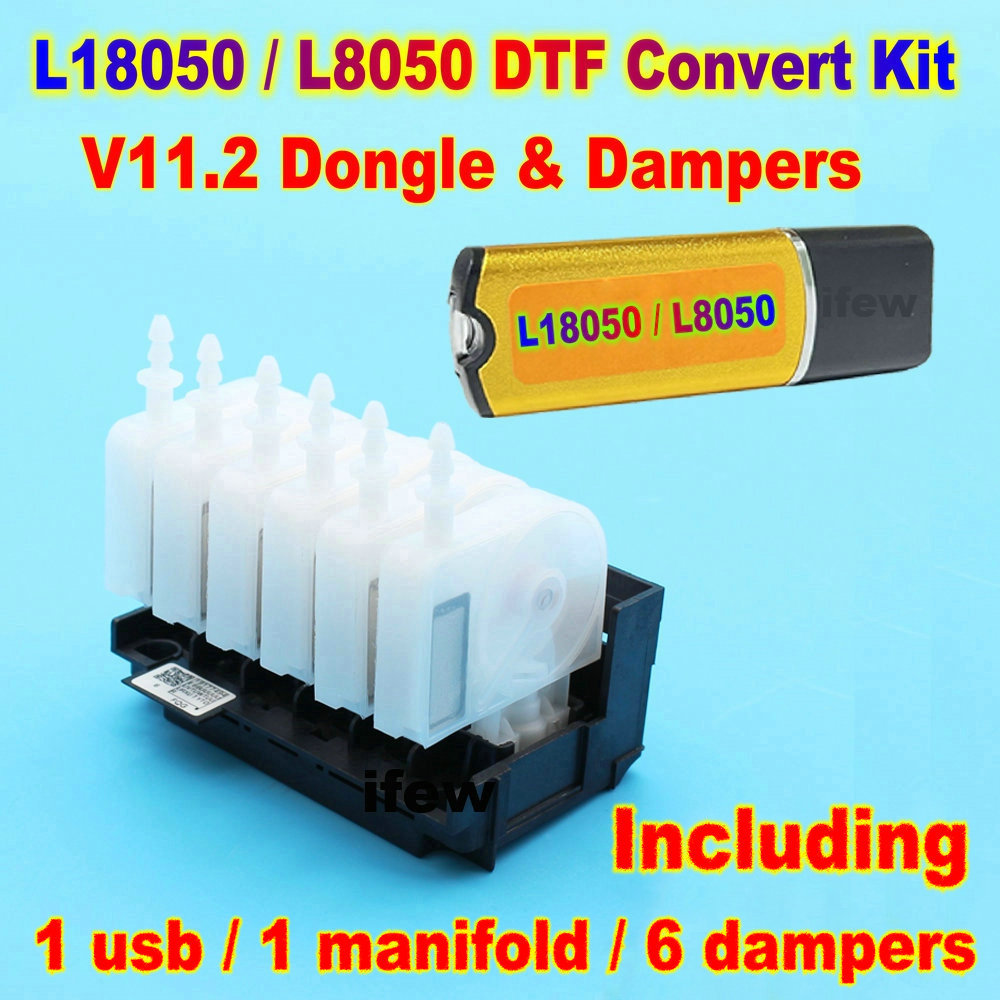 Modify L18050 L8050 Dtf Kit DTF UV RIP V11.2 Desktop Dongle Software Manifold Damper For Epson L1800