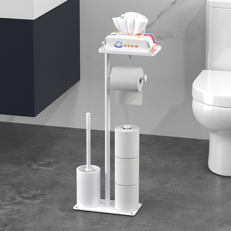Floor Standing Roll Paper Holder, Toilet Paper Holder, Roll Paper Holder With Bracket, Bathroom