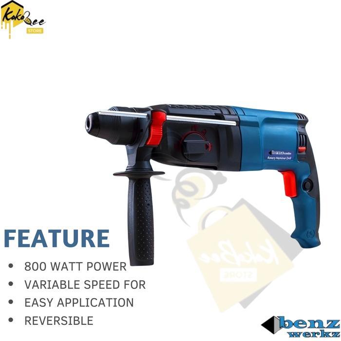 Terbaik Mesin Bor Rotary Hammer Benz / Mesin Bor Bobok Sds Plus 26Mm Terlariss 