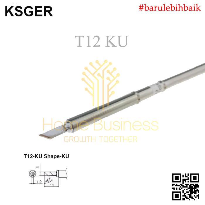 KSGER T12-KU T12KU T12KU T12 KU Mata Solder Pisau Kecil Slim Ori Tip Presisi Shape KU Hakko