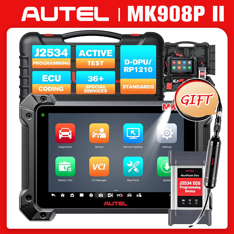 JUAL  Autel MaxiCOM MK908P II MK908 PRO II OBD2 Diagnostic Scanner J2534 ECU Programming Online Codi