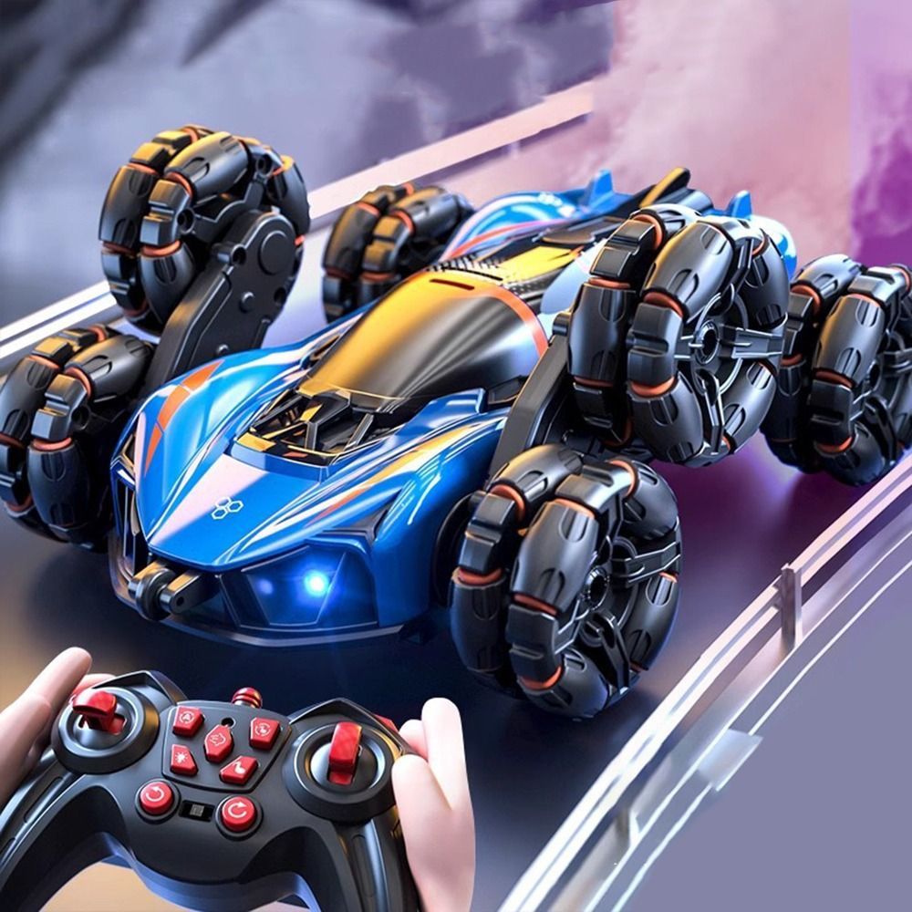 Alloy Plastic RC Stunt Car 6x6 Spray Gas Orange Purple Spray Gas RC Toys Off-Road Electric Remote