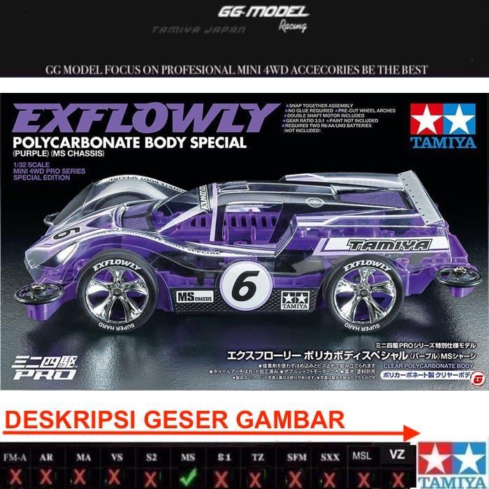 TAMIYA 95571 EXFLOWLY POLYCARBONATE BODY PURPLE SPECIAL