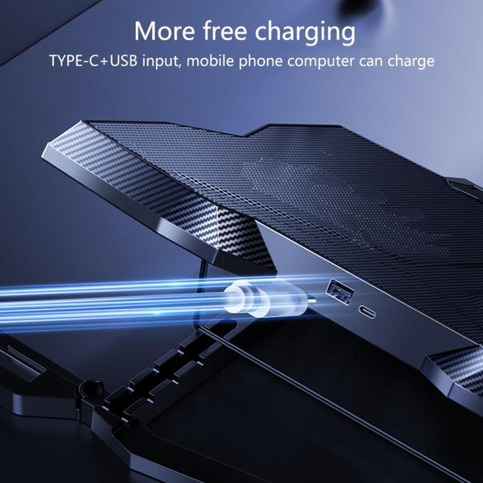 BENKS SR08 Cooling Fan Cooler Pad Holder Stand Pendingin Kipas Laptop