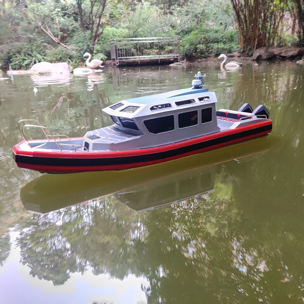 Rc Ships 75Cm Two Outboard Motor Remote Control Traffic Boat 3D Printing One-Piece Molding Rc