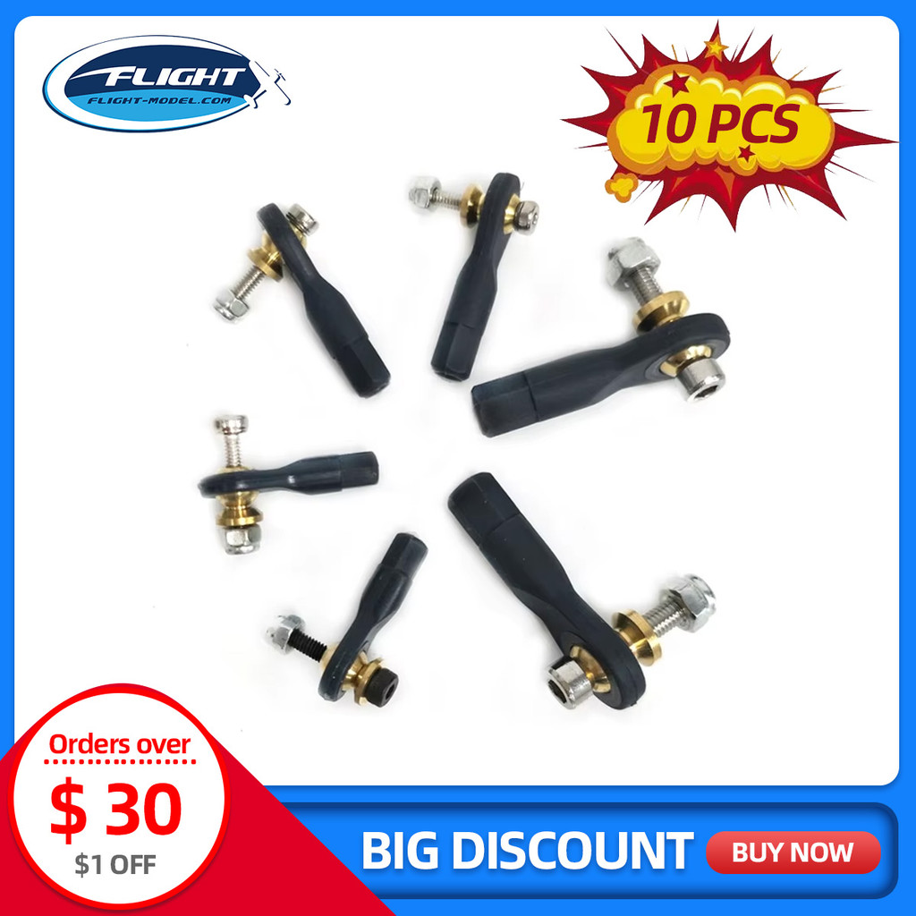 10Pcs M2 M2.5 M3 Rod End Rc Ball Joint Link With Screw Set For Rc Airplane Car Buggy Boat Crawler