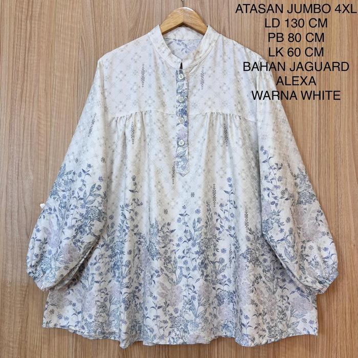 Atasan Jumbo Bigsize Ld 130 Cm Motif Bunga Koleksi Terbaru - Zafia Blouse