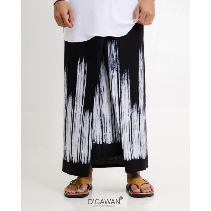 Sarung Brush Black White Pria Batik By Dgawan
