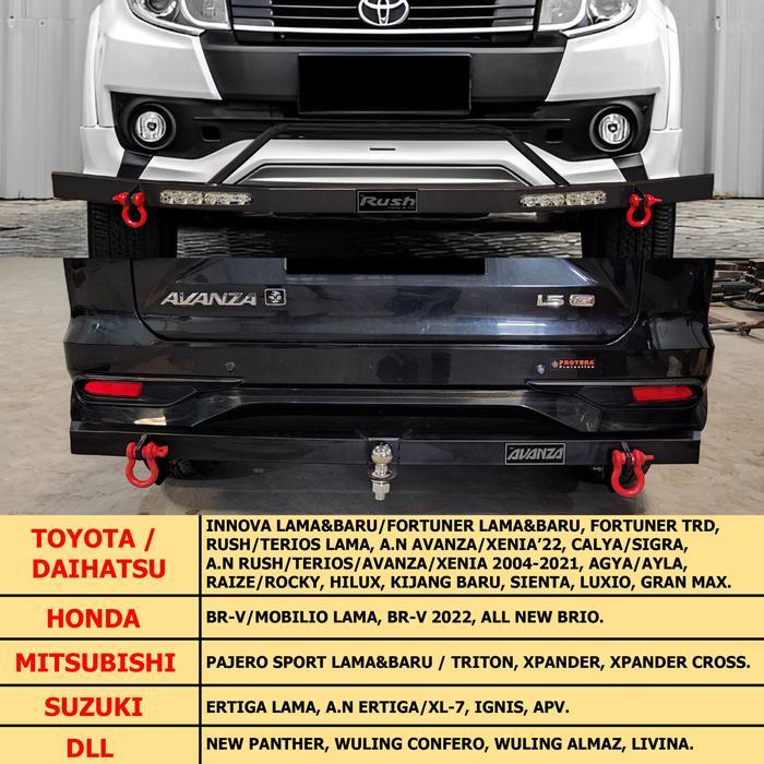Paket Tanduk Depan Towing Belakang Innova Rush Terios Avanza Xenia Calya Sigra Raize Rocky Plat Besi