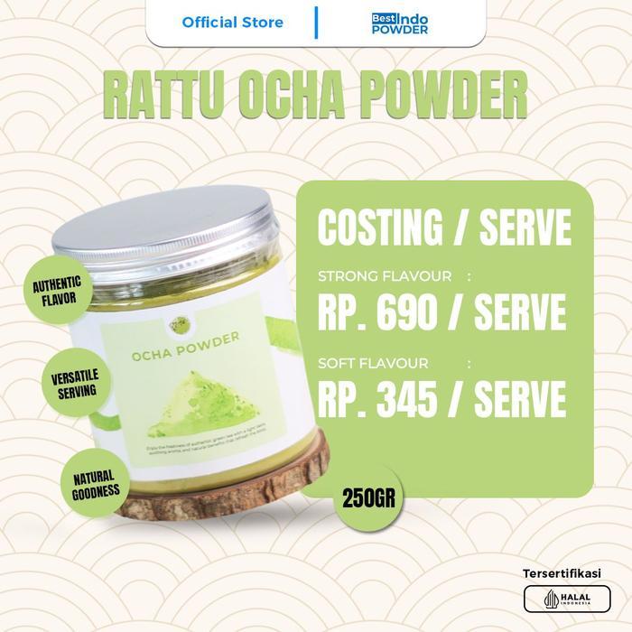 Ocha Powder Bubuk Ocha minuman Rattu Japanese Tea Japan Tea Teh Hijau