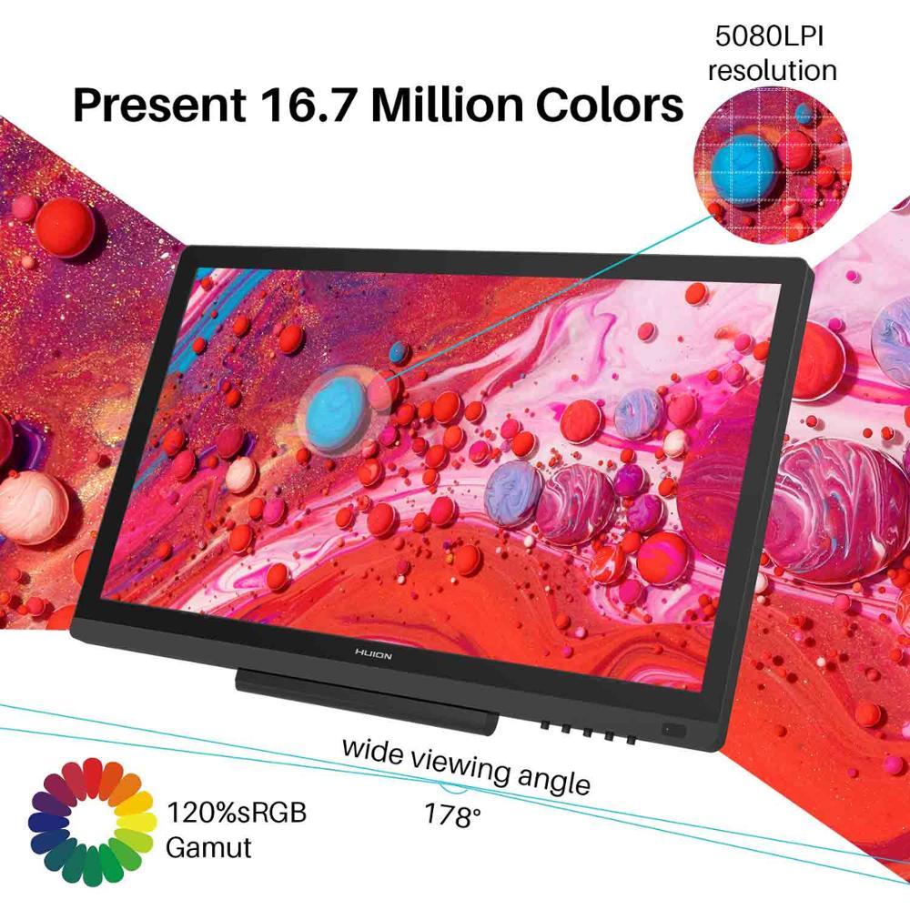Huion Kamvas 20 Digital Pen Tablet Monitor Graphics Drawing Monitor Pen Display with Battery-free Pe