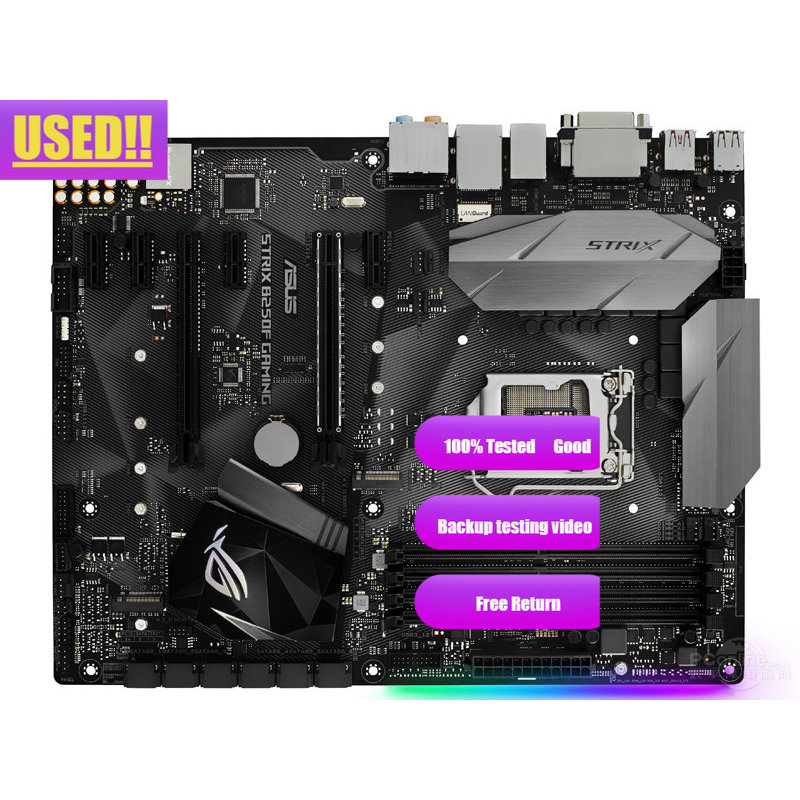 Used Asus ROG STRIX B250F GAMING Desktop Motherboard Socket LGA 1151 DDR4 B250 SATA3 USB3.0