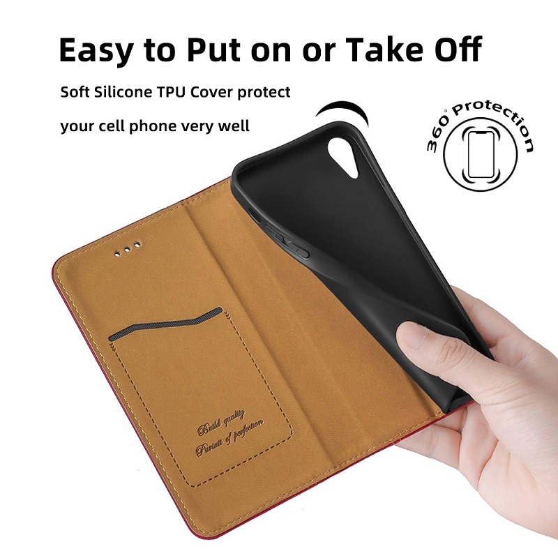 Anti-theft Leather Etui For ZTE Blade A72 Case Phone Flip Coque For ZTE A72 Blade A 72 BladeA72 ZTEA
