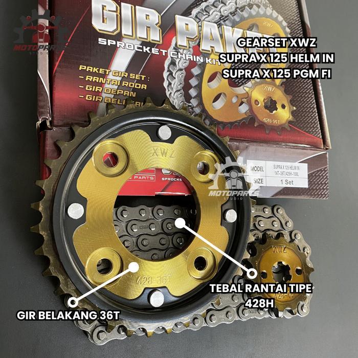 Limited Gear Gir Set Gir Paket Supra X 125 Helm In Supra X 125 Injeksi 36T Xwz Terlaris