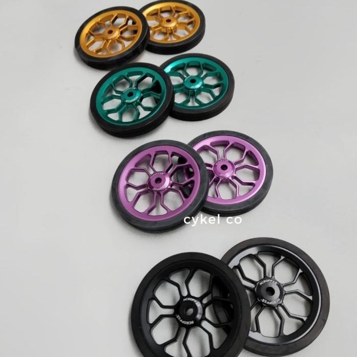 oversized easy wheel brompt folding bike easywheel aceoffix