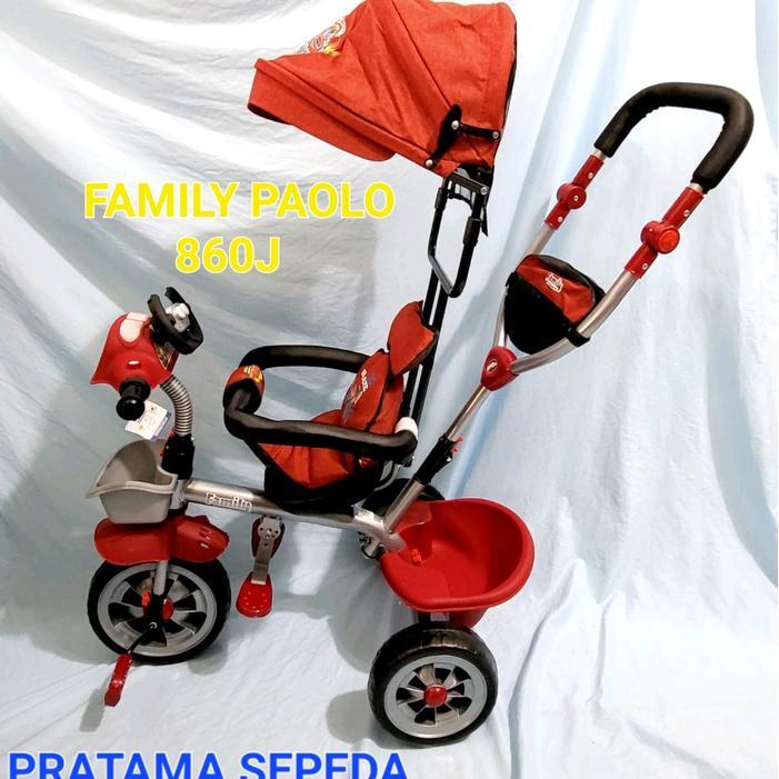 PROMO Stroller Bayi Sepeda Roda Tiga Family Paolo F-860J Musik+Lampu Dorongan