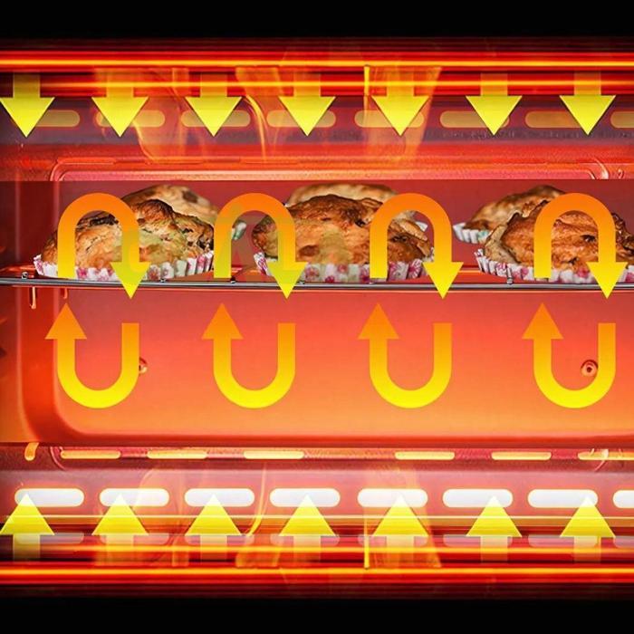 Oven Listrik 3 In 1 Dengan Alat Pembuat Teh dan Kopi OLL-60301M Kitchenwere Pemanas Hitam Mesin