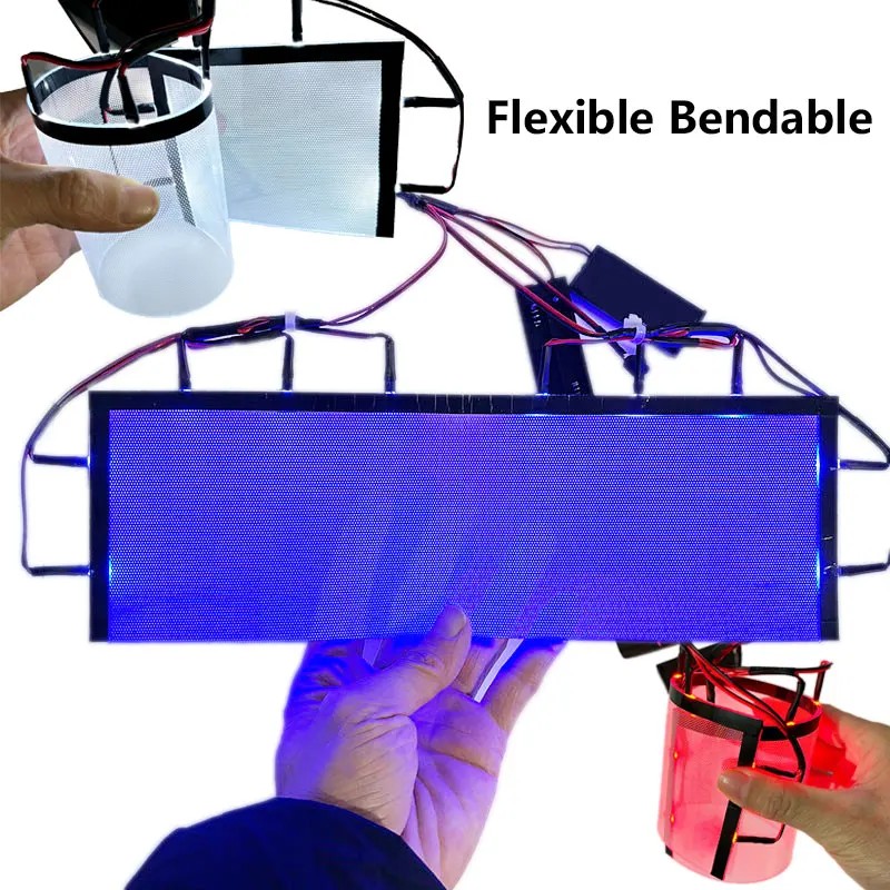 Large Rectangular Flexible Bendable Led Eyes Kits for DIY Cosplay Shine Eye Modified Mask Helmet
