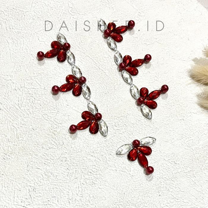 Payet Rangkai instan / payet kristal hiasan dress kebaya kutubaru dress kemeja