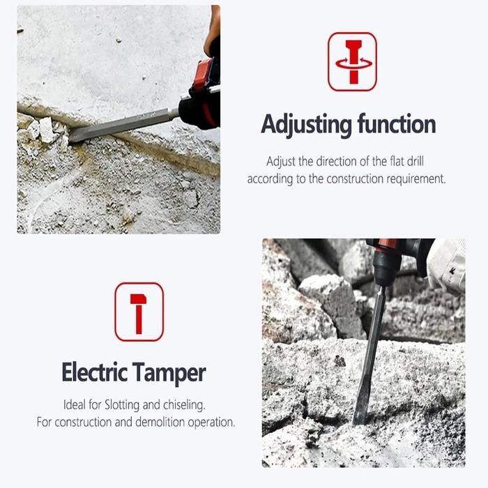 REAIM 3 MODE CORDLESS BRUSHLESS ROTARY HAMMER IMPACT DRILL ELECTRIC RECHARGEABLE PORTABLE POWERTOOL