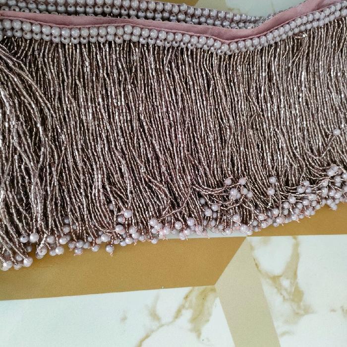 jq41- Renda Junta Payet Aksesoris Gaun - Bahan Payet Berkilau