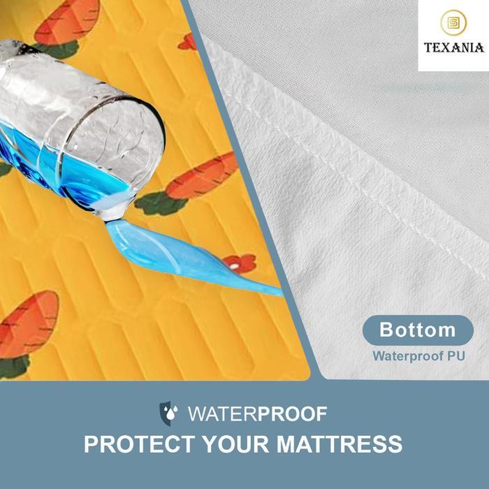 zrf4- Texania Sprei Waterproof Anti Air Anti Ompol Anti Bocor Free 2 Sarung Bantal + 1