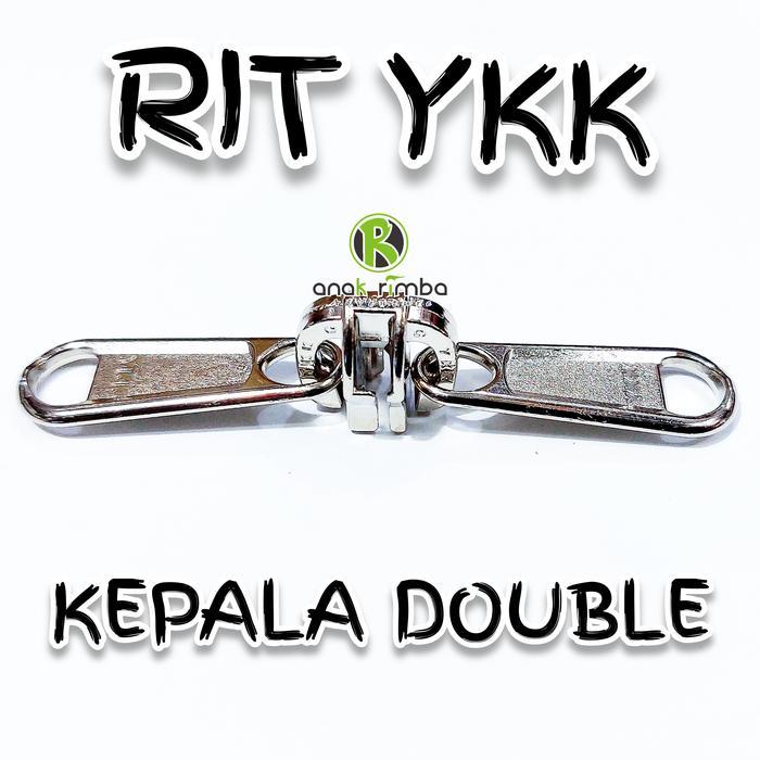 BERKUALITAS Resleting Rit YKK SILVER Kepala Double no 5. Rit Tenda Dome GO, EIGER